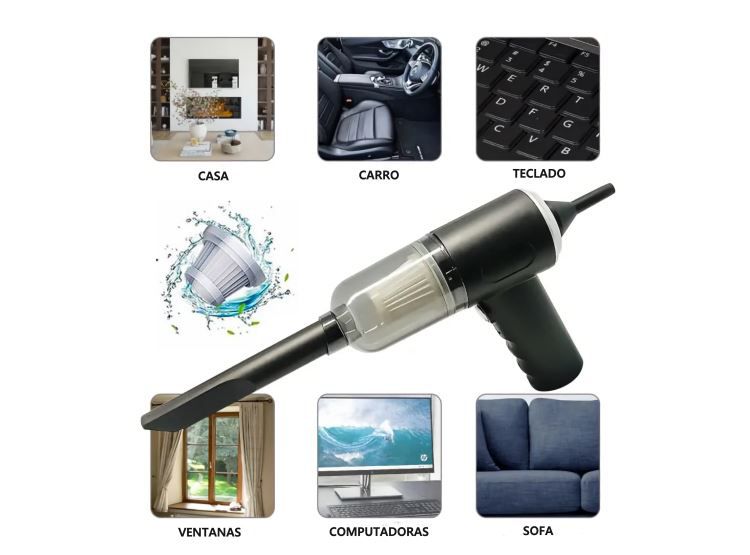 MINI ASPIRADORA DE MANO RECARGABLE