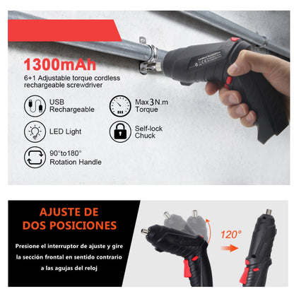 Destornillador Recargable 47Pzs Estuche